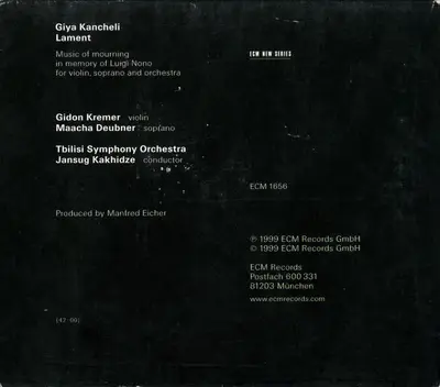Giya Kancheli, Gidon Kremer - Lament-1