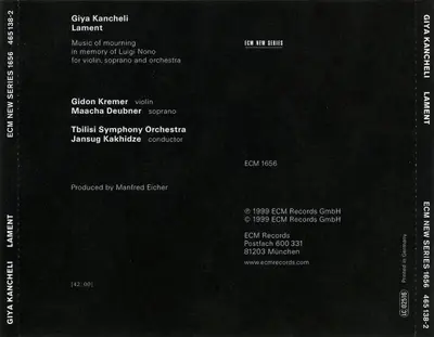 Giya Kancheli, Gidon Kremer - Lament-5