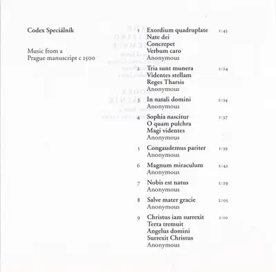 The Hilliard Ensemble - Codex Speciálník-6