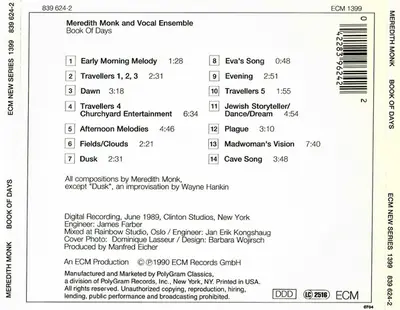 Meredith Monk - Book Of Days-1
