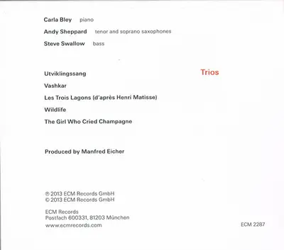 Carla Bley / Andy Sheppard / Steve Swallow - Trios-1