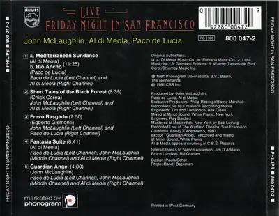 Al Di Meola, John McLaughlin, Paco De Lucía - Friday Night In San Francisco-1