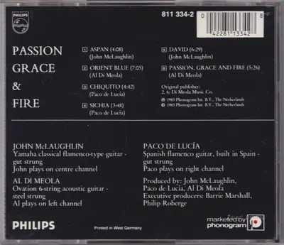 John McLaughlin, Al Di Meola, Paco De Lucía - Passion Grace & Fire-13