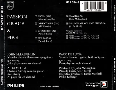 John McLaughlin, Al Di Meola, Paco De Lucía - Passion Grace & Fire-1