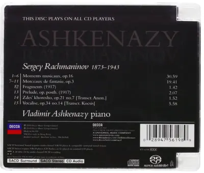 Sergei Vasilyevich Rachmaninoff, Vladimir Ashkenazy - Moments Musicaux-1