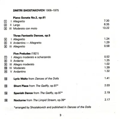 Vladimir Ashkenazy, Dmitri Shostakovich - Piano Works-2