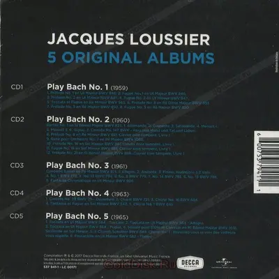 Jacques Loussier - Play Bach 5 Original Albums-1