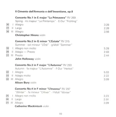 Antonio Vivaldi / The Academy Of Ancient Music, Christopher Hogwood - Concertos, Opp.3 ,4, 8 & 9: L'estro Armonico 🞄 La Stravaganza 🞄 Il Cimento Dell'armonia E Dell'invenzione 🞄 La Cetra-25