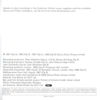 Antonio Vivaldi / The Academy Of Ancient Music, Christopher Hogwood - Concertos, Opp.3 ,4, 8 & 9: L'estro Armonico 🞄 La Stravaganza 🞄 Il Cimento Dell'armonia E Dell'invenzione 🞄 La Cetra-46