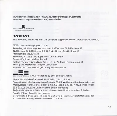 Jean Sibelius, Göteborgs Symfoniker, Neeme Järvi - The Symphonies-30