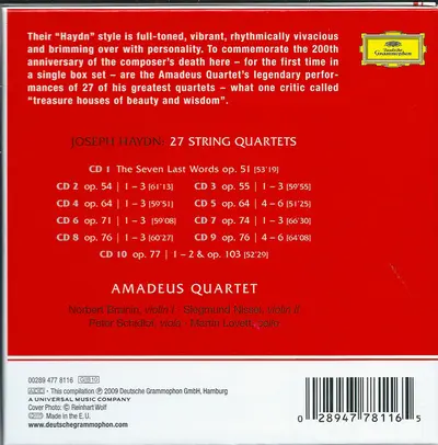 Joseph Haydn - Amadeus-Quartett - 27 String Quartets / Seven Last Words On The Cross-1