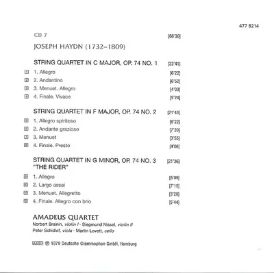 Joseph Haydn - Amadeus-Quartett - 27 String Quartets / Seven Last Words On The Cross-28