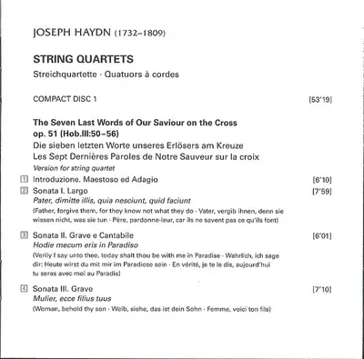 Joseph Haydn - Amadeus-Quartett - 27 String Quartets / Seven Last Words On The Cross-45