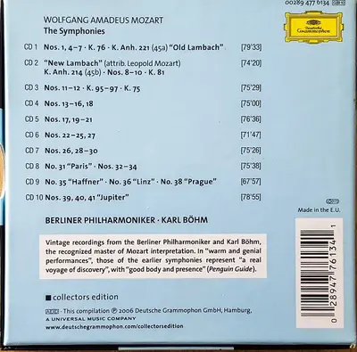 Karl Böhm, Wolfgang Amadeus Mozart, Berliner Philharmoniker - The Symphonies-1