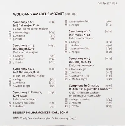 Karl Böhm, Wolfgang Amadeus Mozart, Berliner Philharmoniker - The Symphonies-10