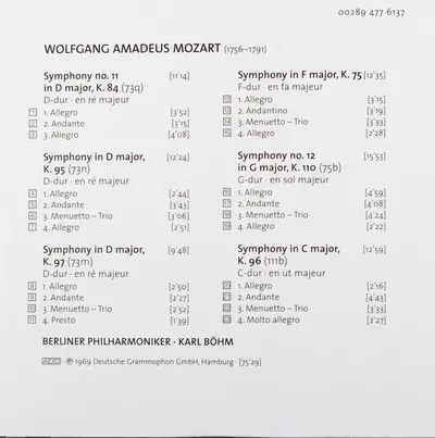 Karl Böhm, Wolfgang Amadeus Mozart, Berliner Philharmoniker - The Symphonies-14