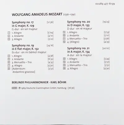 Karl Böhm, Wolfgang Amadeus Mozart, Berliner Philharmoniker - The Symphonies-16
