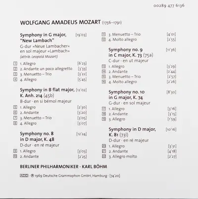 Karl Böhm, Wolfgang Amadeus Mozart, Berliner Philharmoniker - The Symphonies-12