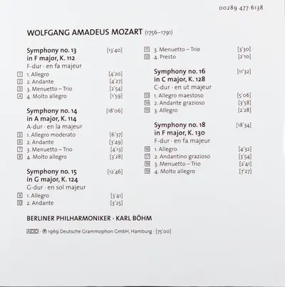 Karl Böhm, Wolfgang Amadeus Mozart, Berliner Philharmoniker - The Symphonies-15