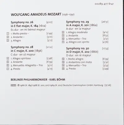 Karl Böhm, Wolfgang Amadeus Mozart, Berliner Philharmoniker - The Symphonies-18