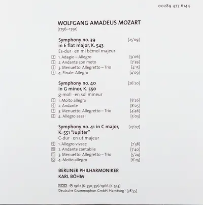 Karl Böhm, Wolfgang Amadeus Mozart, Berliner Philharmoniker - The Symphonies-21