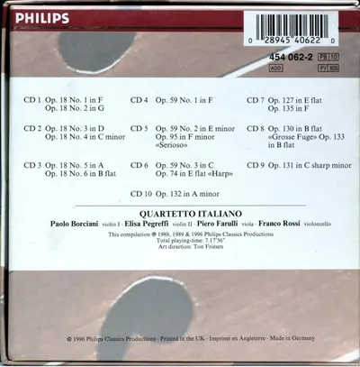 Ludwig van Beethoven, Quartetto Italiano - Complete String Quartets = Die Streichquartette - Les Quatuors À Cordes-1