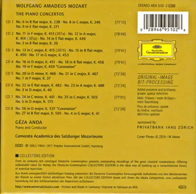 Wolfgang Amadeus Mozart, Camerata Academica Salzburg, Géza Anda - The Piano Concertos-2