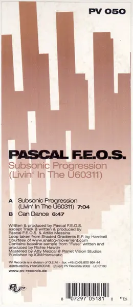 Pascal F.E.O.S. - Subsonic Progression (Livin' In The U60311)-2