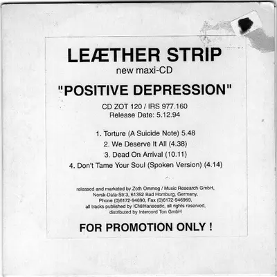 Leæther Strip - Positive Depression