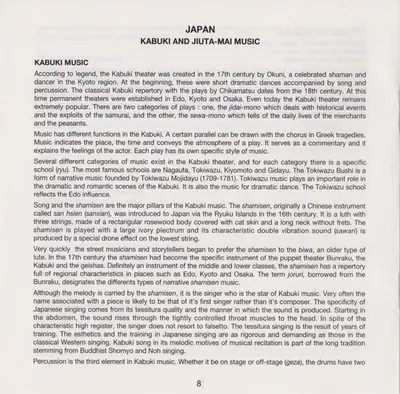 Various - Japon - Musique Du Kabuki Et Du Jiuta-Mai = Japan - Kabuki And Jiuta-Mai Music-11
