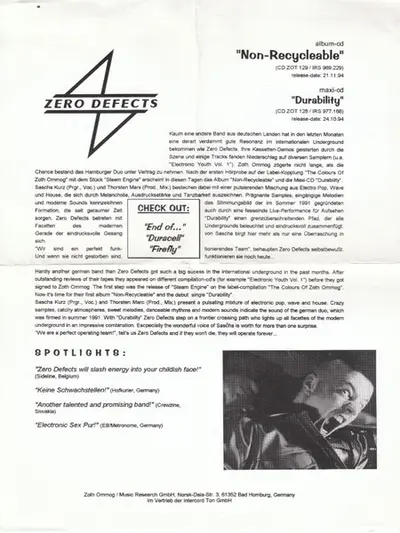 Zero Defects - Non Recycleable-1