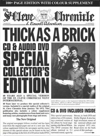 JETHRO TULL - Thick As A Brick (40th Anniversary Set) CD+DVD