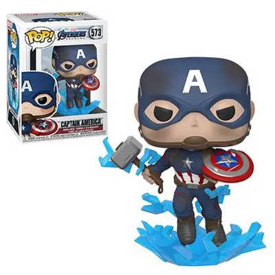 FUNKO POP MARVEL: ENDGAME -CAPT A W/BROKEN SHIELD & MJOLNIR