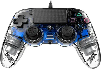 NACON PS4 TRANSPARENTEN ŽIČNI IGRALNI PLOŠČEK, MODER-2