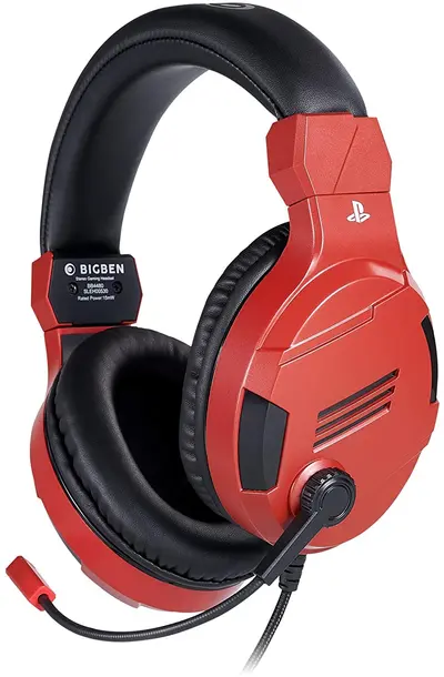 BIGBEN PS4 WIRED STEREO GAMING HEADSET V3 RED