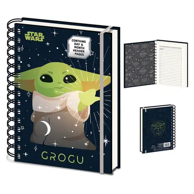 PYRAMID STAR WARS: THE MANDALORIAN (GROGU) A5 WIRO UNDATED DIARY NOTEBOOK-1