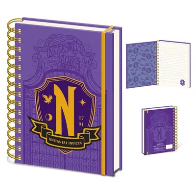 PYRAMID WEDNESDAY (NEVERMORE SHIELD) A5 WIRO NOTEBOOK-4