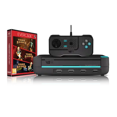 EVERCADE VS-R CONSOLE WITH TOMB RAIDER COLLECTION 1