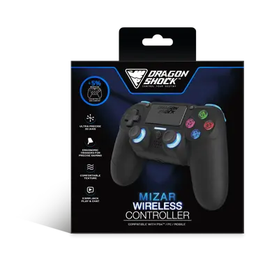 DRAGONSHOCK MIZAR WIRELESS CONTROLLER BLACK PS4, PC, MOBILE-5