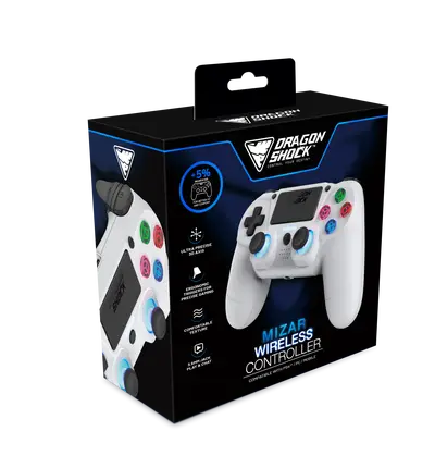 DRAGONSHOCK MIZAR WIRELESS CONTROLLER WHITE PS4, PC, MOBILE-3