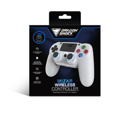 DRAGONSHOCK MIZAR WIRELESS CONTROLLER WHITE PS4, PC, MOBILE-4
