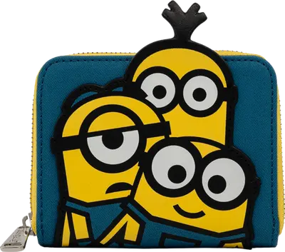 LOUNGEFLY MINION TRIPLE MINION BELLO ZIP AROUND WALLET