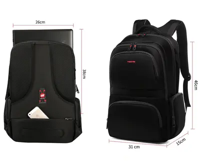 TIGERNU BACKPACK LAPTOP T-B3140 15.6" BLACK-1