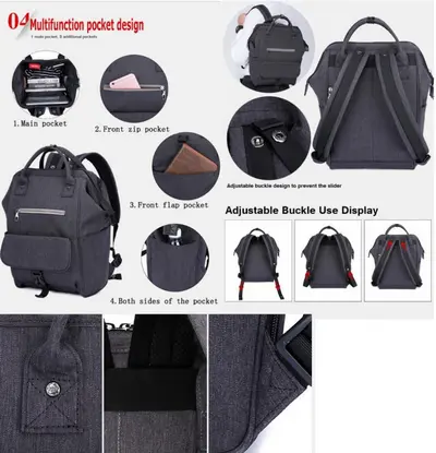 TIGERNU BACKPACK LAPTOP T-B3184 13.3" GREY-5