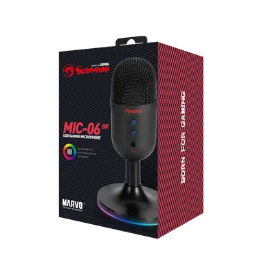 MARVO MIC-06 BK WIRED MICROPHONE RGB-3