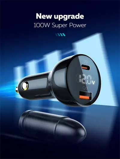 LDNIO CAR CHARGER 2 PORT (1A1C) 100W 5V 3A C101-10