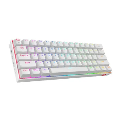 KEYBOARD - REDRAGON DRACONIC K530RGB PRO BT/WIRED MECHANICAL WHITE RED SWITCH-3