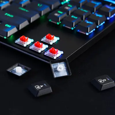KEYBOARD - REDRAGON HORUS TKL PRO K621RGB-PRO WIRED & 2.4G & BT RED SWITCH-7