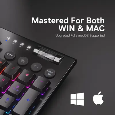 KEYBOARD - REDRAGON HORUS PRO K618RGB-PRO WIRED/2.4G/BT RED SWITCH-9