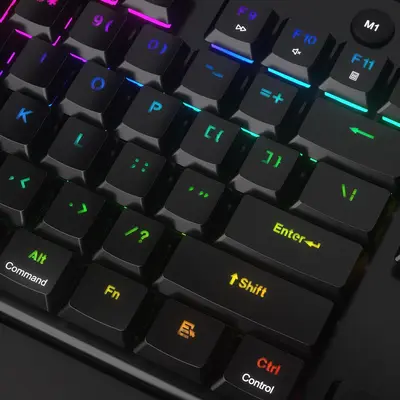 KEYBOARD - REDRAGON HORUS PRO K618RGB-PRO WIRED/2.4G/BT RED SWITCH-2